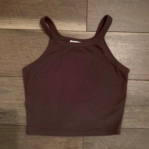 Princess Polly Ribbed Crop Top Tank Top Size 6